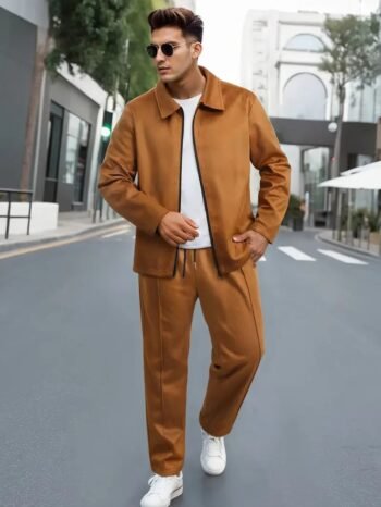 Men's Stylish Fleece Zipper Tracksuit