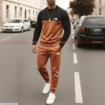 2 Pcs Men's Micro Printed Tracksuit