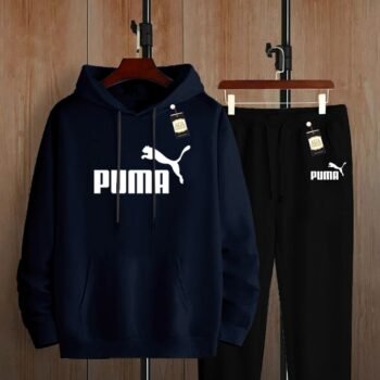 Men's Printed Fleece Hoodie Tracksuit